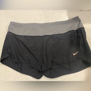 Nike Dri-Fit Running Women’s Shorts size medium Black Grey Built in liner